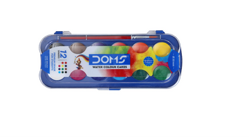 Doms 12 Shades 30mm Water Colour Cakes |Pack of 2