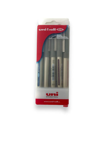 Uniball EYE roller ball| pack of 5 |Ink Color - Blue, Green, Red, Purple, Dark red