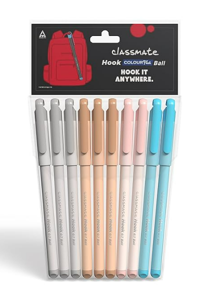 Classmate Hook Blue Ball Pen - 0.7mm|Smooth and Reliable Writing