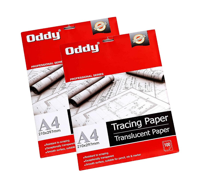 Oddy 95 GSM Tracing Butter Paper - 100 Sheets Pack