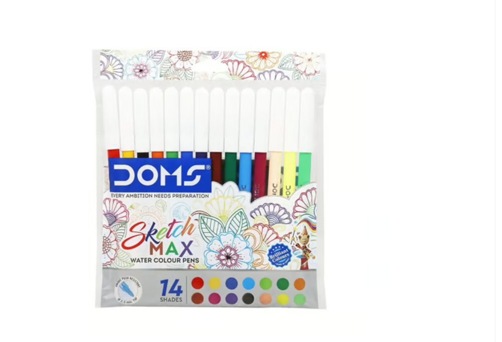 DOMS Fine Sketch watercolor pens|pack of 14 shades| set of 5 packets