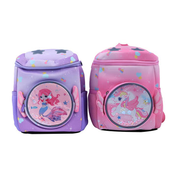 Cute Backpacks for Kids - Unicorn & Picnic Travel Bag (Pink and Purple)