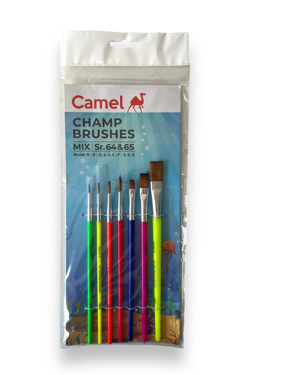 Camel Paint brush |Round & Flat| (Set of 7)