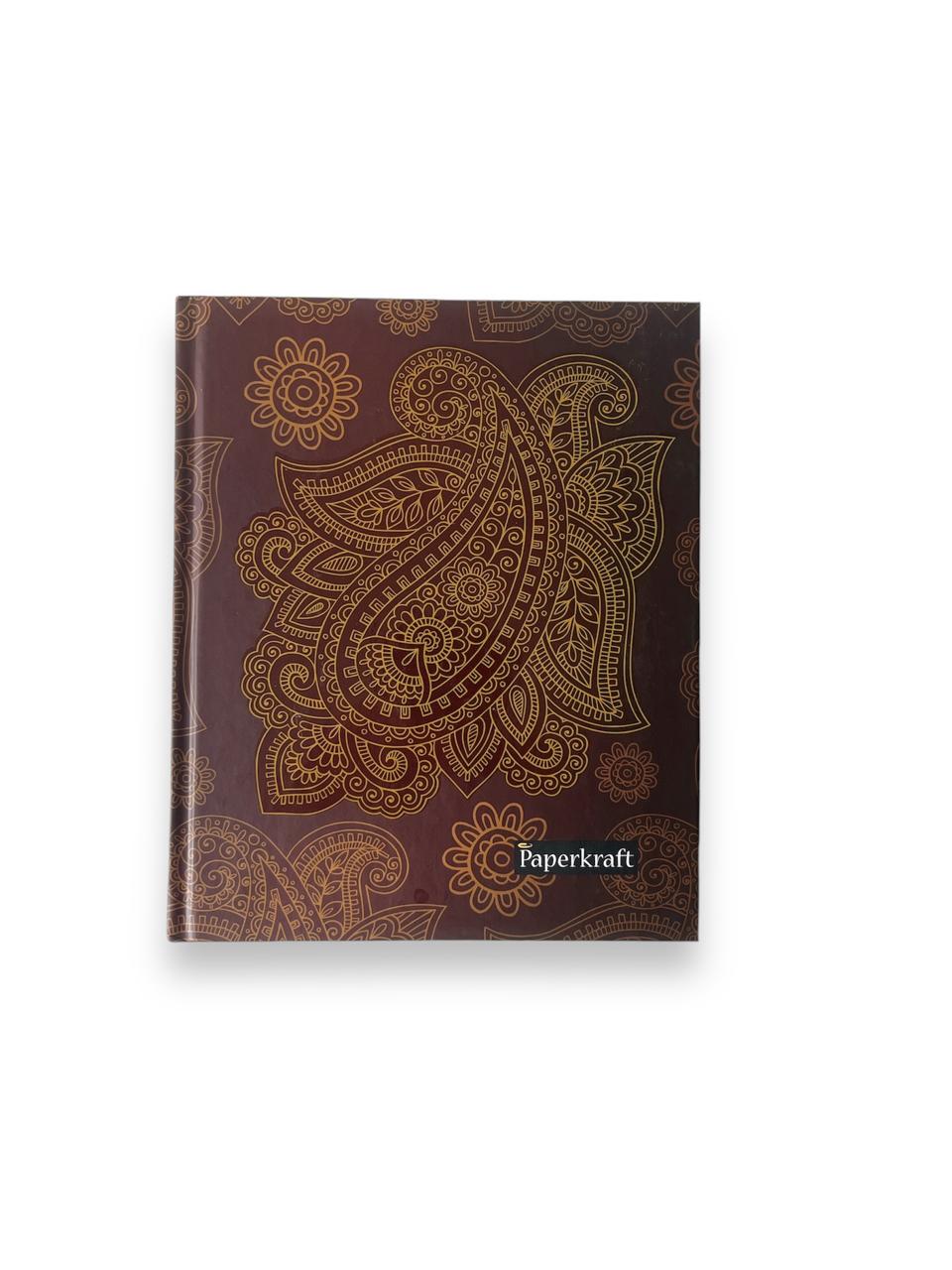 Paperkraft Diary Hard Bound - Elegant and Durable|Brown color|Stylish|Single line|Yearly calendar page|Travel friendly 