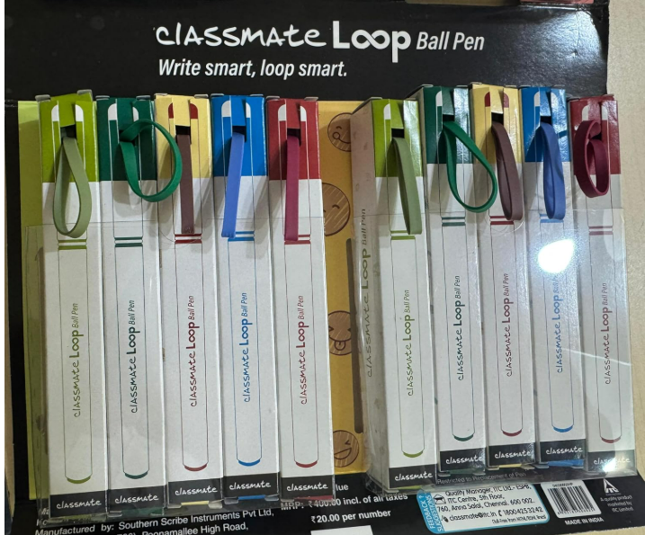 Classmate loop Ball pen (set of 20)| regular writing companion|best for teachers and on the go professionals