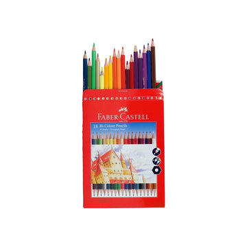 Faber-Castell Bi-Color Pencils - Pack of 18|Wide Range of Dual Colors