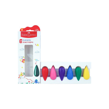 Faber-Castell Kindergarten Grasp Ball Crayons | Pack of 6 (Multicolor)